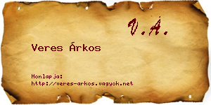 Veres Árkos névjegykártya
